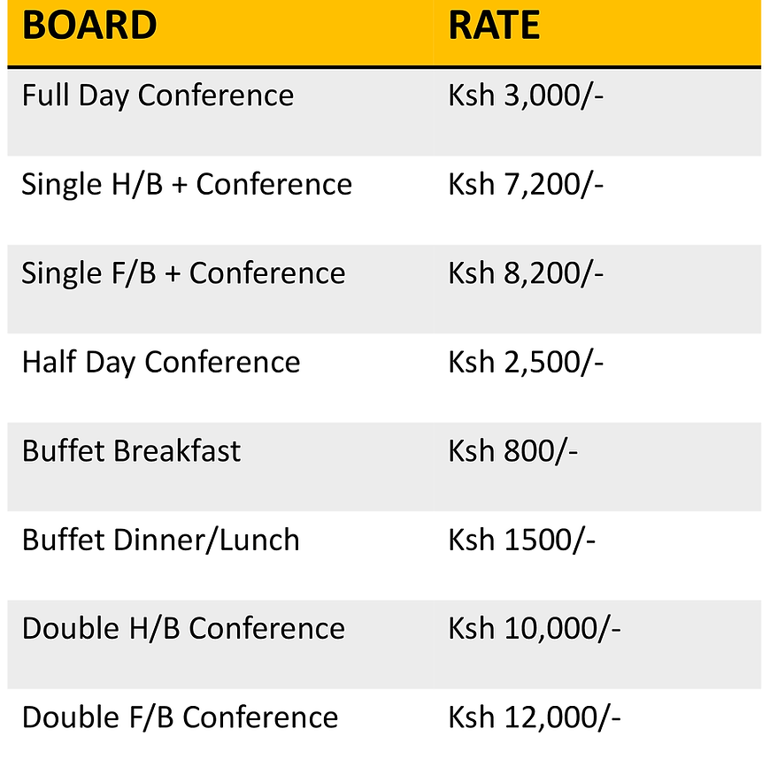 Jambo Travellers Hotel conference rates